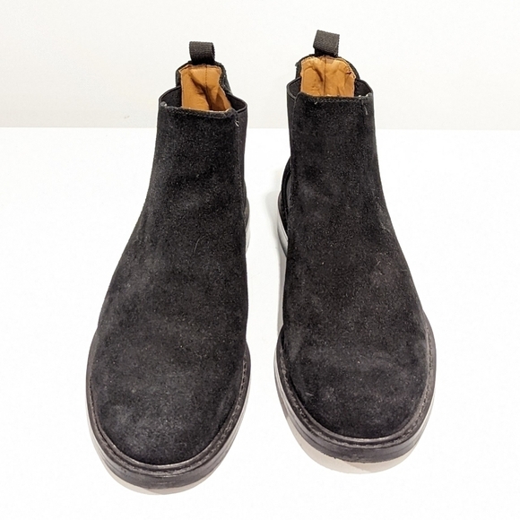 SPRING black suede ankle boots sz 8 - Picture 2 of 11